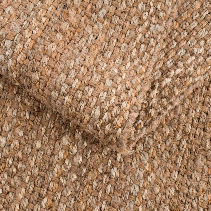 Handwoven tan Contemporary Solid Natural fiber jute area rug - The Rug Decor