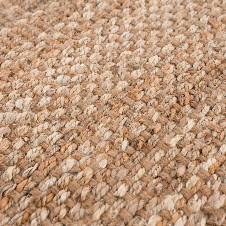 Handwoven tan Contemporary Solid Natural fiber jute area rug - The Rug Decor