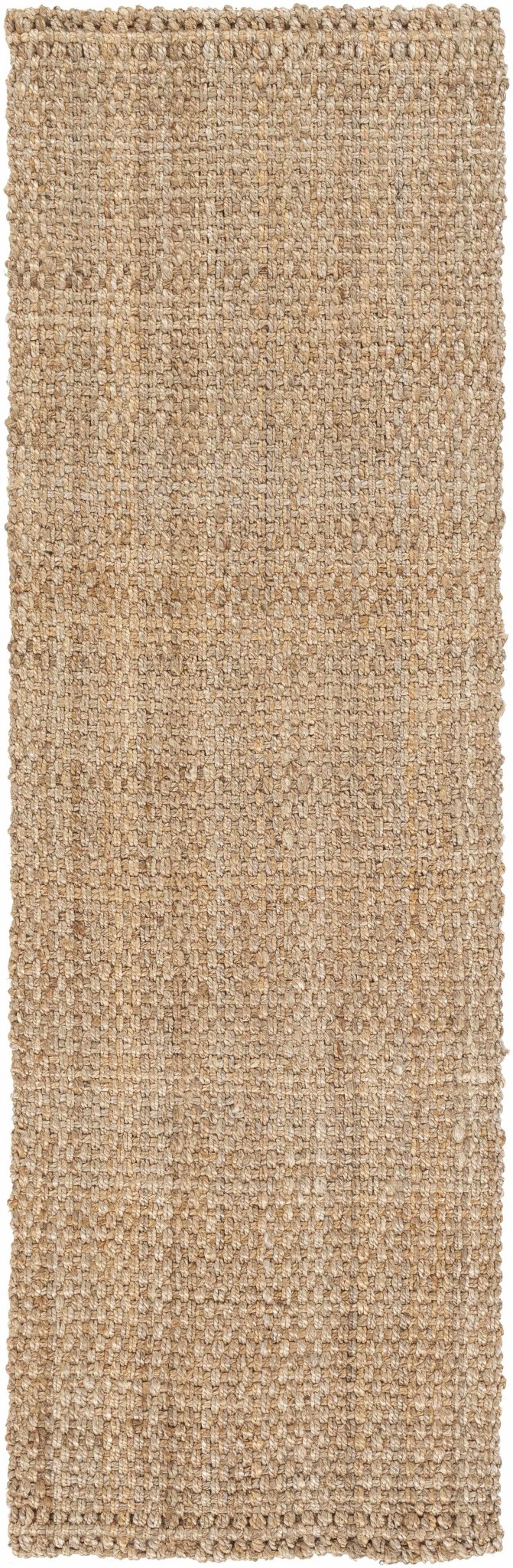 Handwoven tan Contemporary Solid Natural fiber jute area rug - The Rug Decor