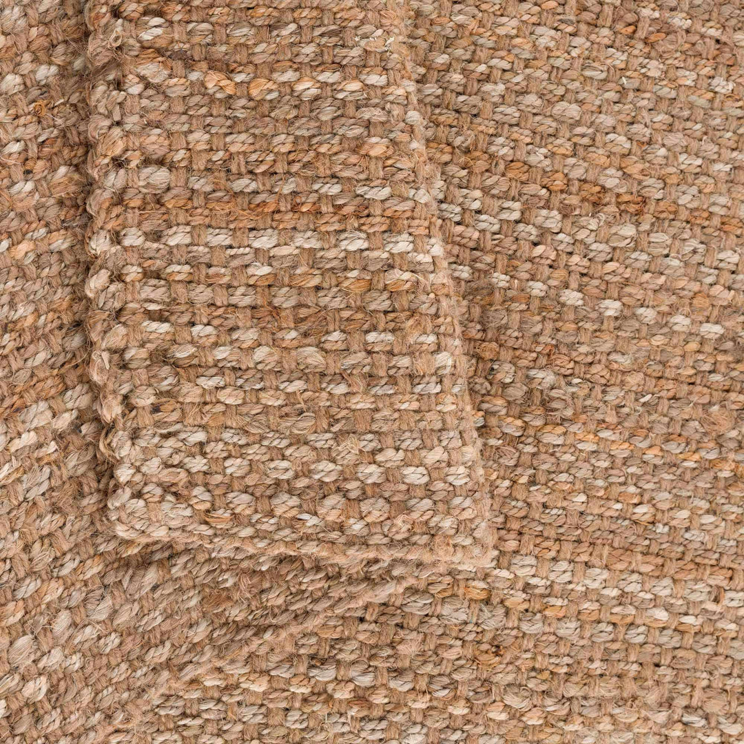 Handwoven tan Contemporary Solid Natural fiber jute area rug - The Rug Decor