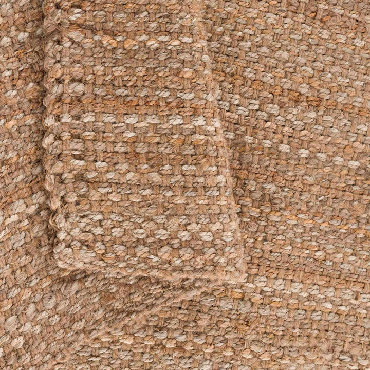Handwoven tan Contemporary Solid Natural fiber jute area rug - The Rug Decor