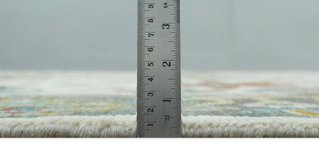 Ivory and Gray Floral Oushak Hand Knotted 5x8, 6x9, 8x10, 9x12, 10x14, 12x15 Persian Wool Area Rug | TRDCP978 - The Rug Decor