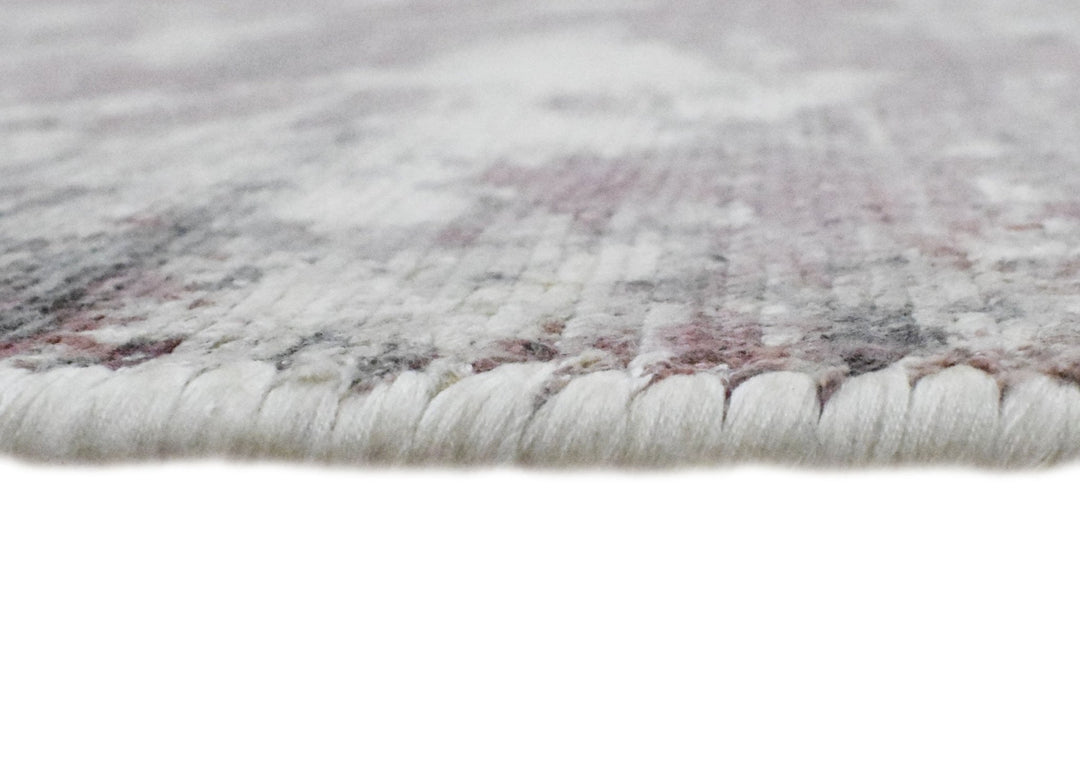 Ivory and Red Handmade Area Rug Made With Fine Viscose | Loop Pile - The Rug Decor
