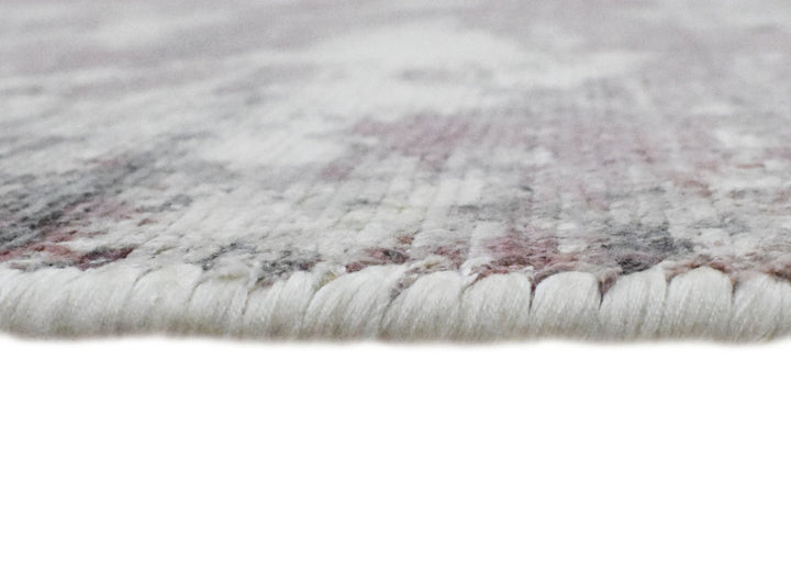 Ivory and Red Handmade Area Rug Made With Fine Viscose | Loop Pile - The Rug Decor