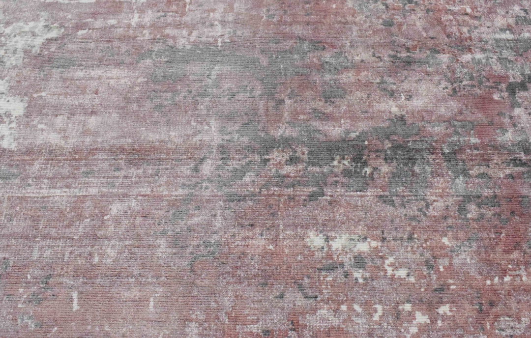 Ivory and Red Handmade Area Rug Made With Fine Viscose | Loop Pile - The Rug Decor