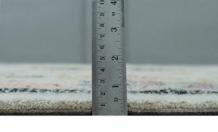 Ivory, Light Green and Charcoal Aubusson design Hand Tufted 8x10 wool Area Rug - The Rug Decor