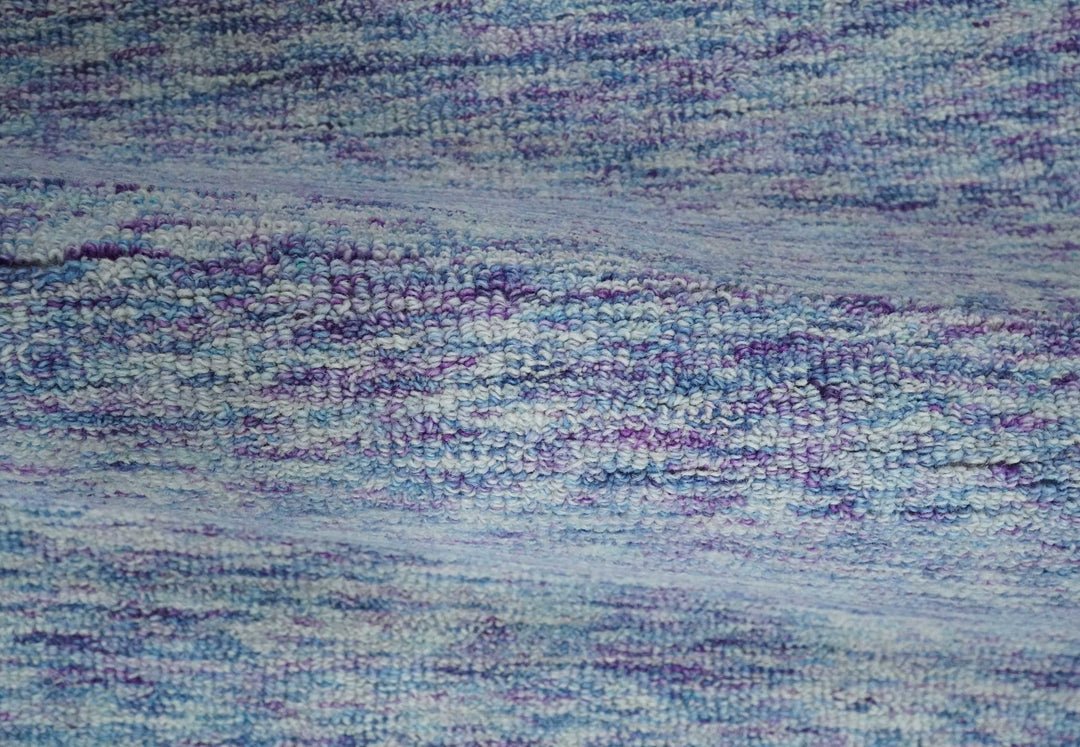 Ivory, Purple and Blue Abstract Solid Hand Tufted 2x3, 3x5, 5x8, 6x9, 8x10 and 9x12 Natural Wool Area Rug | UL56 - The Rug Decor