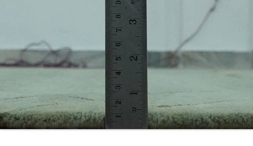 Light Green and Charcoal Hand loom Modern Crack Design 5x8 Wool and Art Silk Area Rug - The Rug Decor