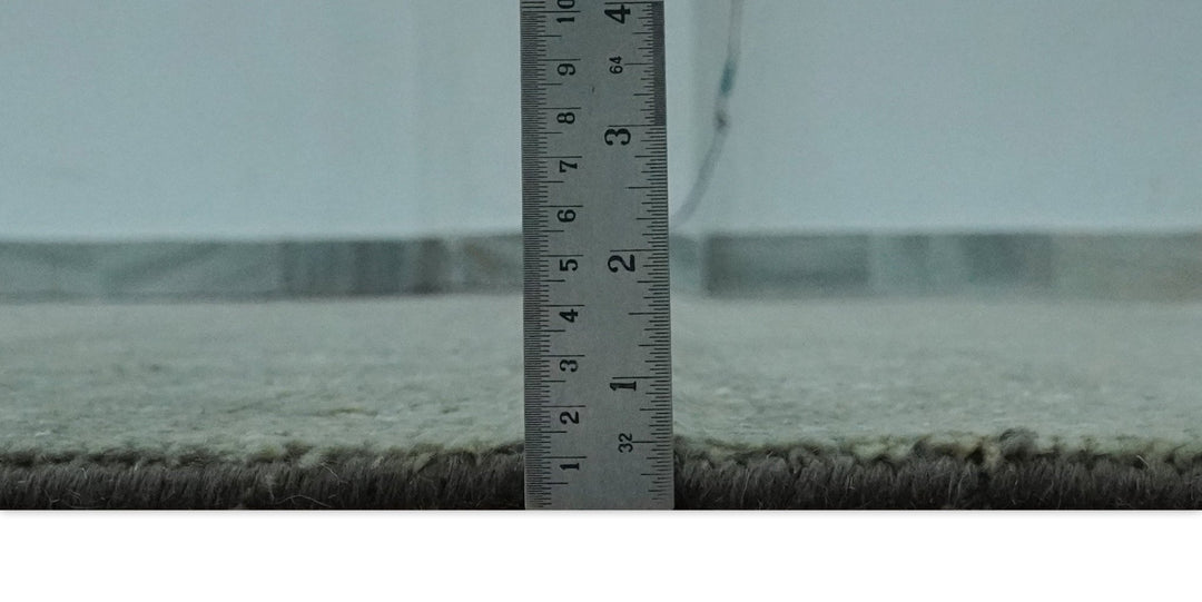 Light Green and Silver Traditional Large design 5x8 Hand Knotted wool and Art Silk Area Rug - The Rug Decor