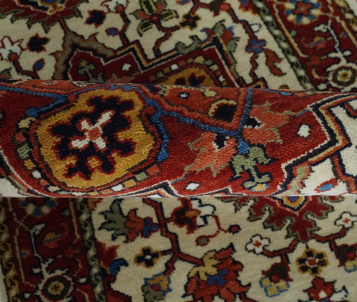Long 20 feet runner Brown and Ivory Traditional Hallway Rug wool area rug - The Rug Decor
