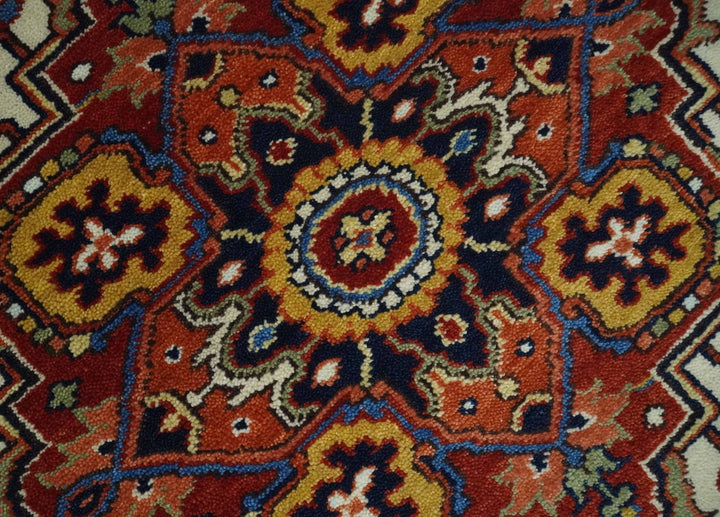 Long 20 feet runner Brown and Ivory Traditional Hallway Rug wool area rug - The Rug Decor