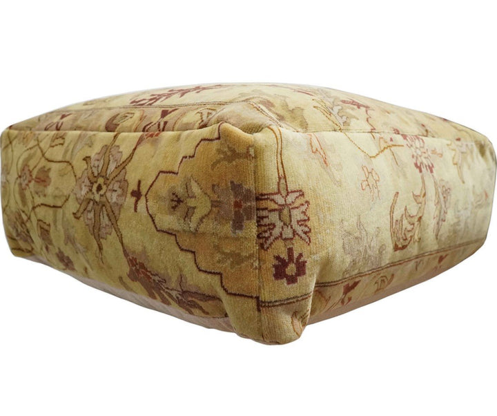 Luxury Floor Pillow made Pouf from restored fine quality hand knotted area rug |FP2 - The Rug Decor