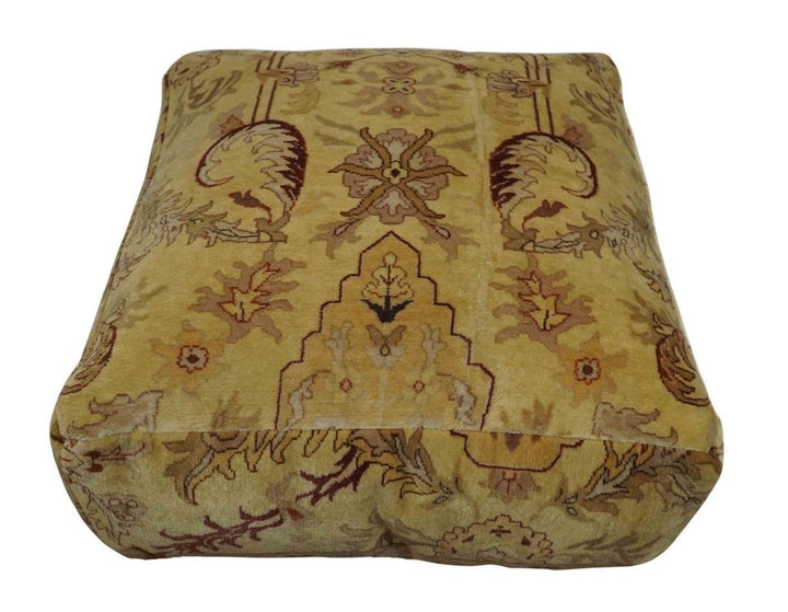 Luxury Floor Pillow made Pouf from restored fine quality hand knotted area rug |FP2 - The Rug Decor