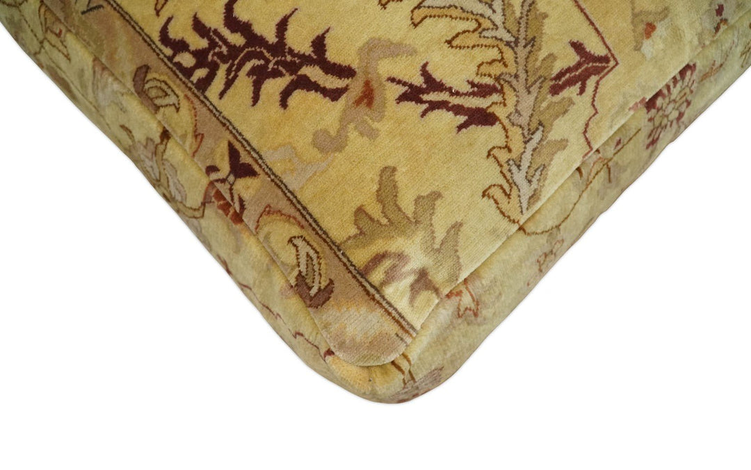 Luxury Floor Pillow made Pouf from restored fine quality hand knotted area rug |FP2 - The Rug Decor