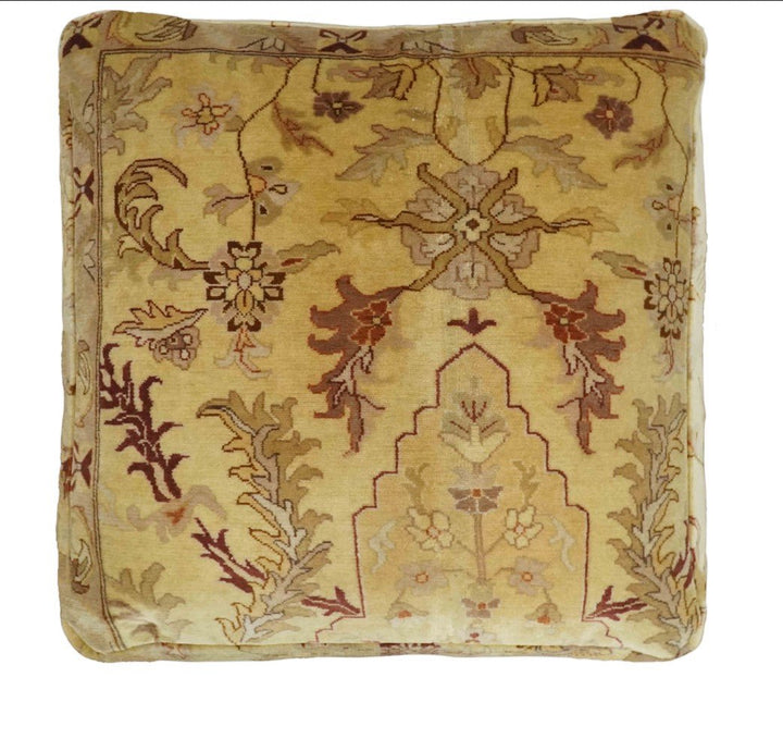 Luxury Floor Pillow made Pouf from restored fine quality hand knotted area rug |FP2 - The Rug Decor