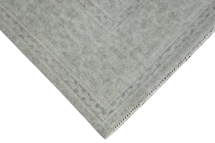 Luxury Hand knotted Wool 8x10 Gray Area Rug | EMP3 - The Rug Decor