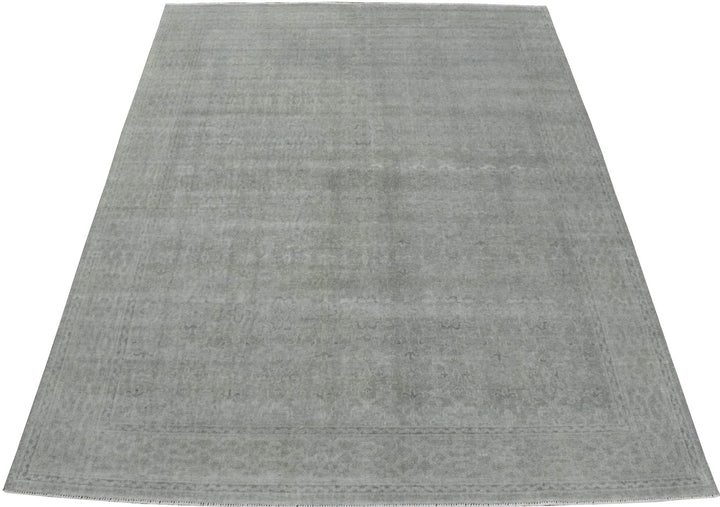 Luxury Hand knotted Wool 8x10 Gray Area Rug | EMP3 - The Rug Decor