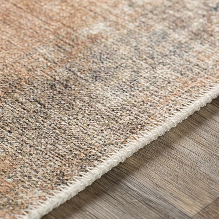 Machine Woven Peach, Silver, Blue and Brown Traditional Machine washable Turkish Rug - The Rug Decor