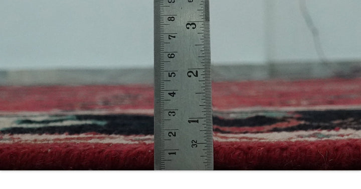 Maroon and Black Traditional Oriental Hand Knotted Custom Made wool Area Rug - The Rug Decor