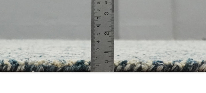 Mid Century Modern Hand Tufted 2x3, 3x5, 5x8, 6x9, 8x10 and 9x12 Woolen Beige and Blue Area Rug | MIR1 - The Rug Decor