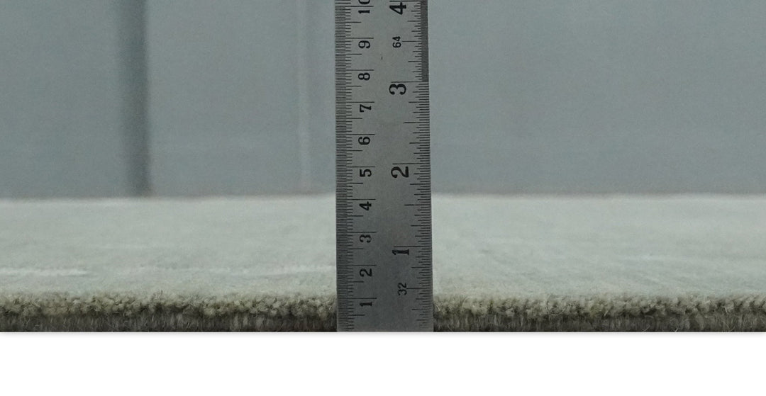 Modern Abstract 5x7 Olive and Gray Hand Knotted Wool and Silk Area Rug - The Rug Decor