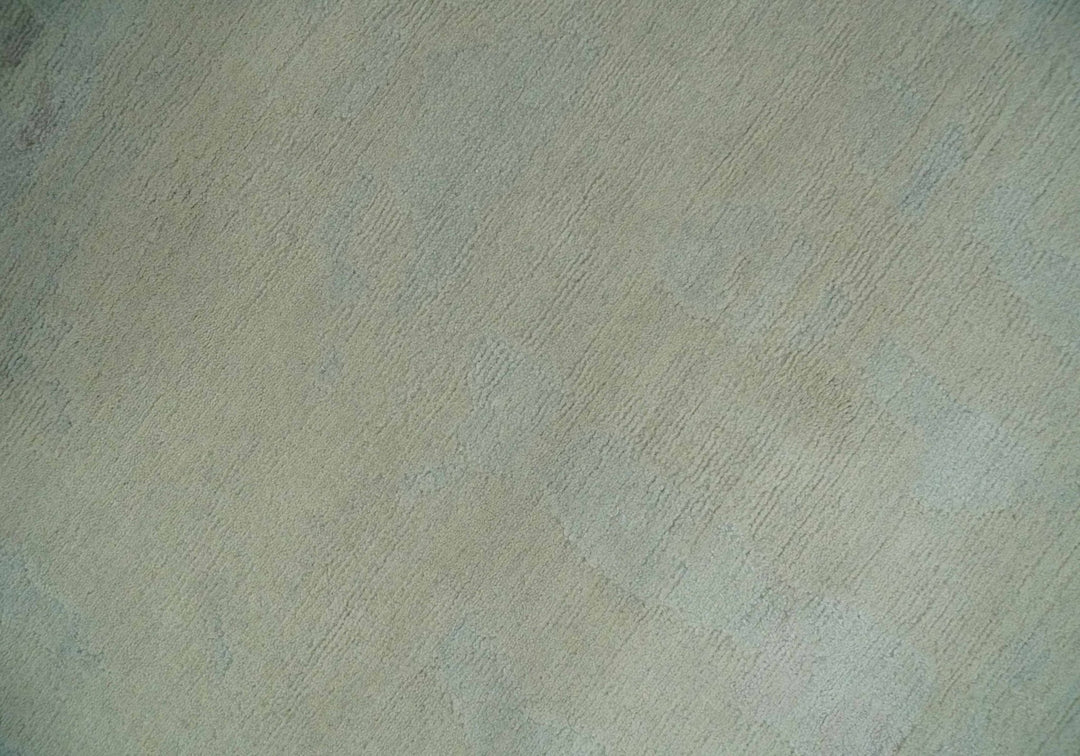 Modern Abstract Beige and Silver Hand loom 5x8 wool and Art Silk Area Rug - The Rug Decor