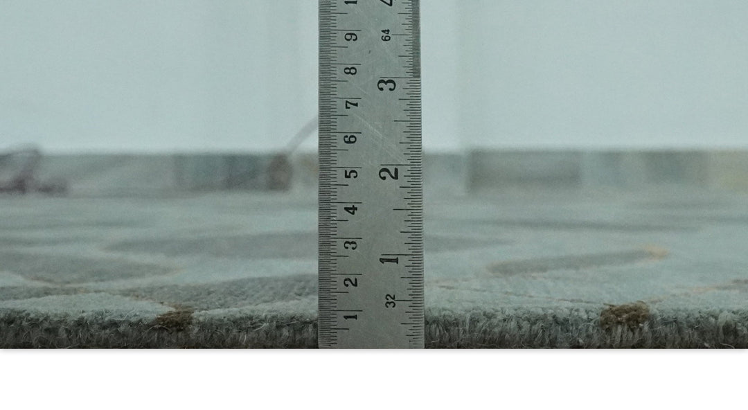 Modern Abstract Charcoal and Gray Hand loom 6x9 Wool and Art Silk Area Rug - The Rug Decor