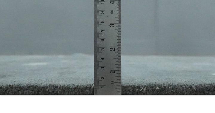 Modern Abstract Gray, Charcoal and Ivory Hand knotted 5x7 wool and Art Silk Area Rug - The Rug Decor