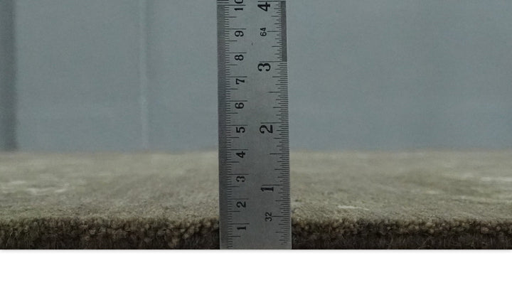 Modern Abstract Green and Silver Hand loom wool and Art Silk Area Rug - The Rug Decor