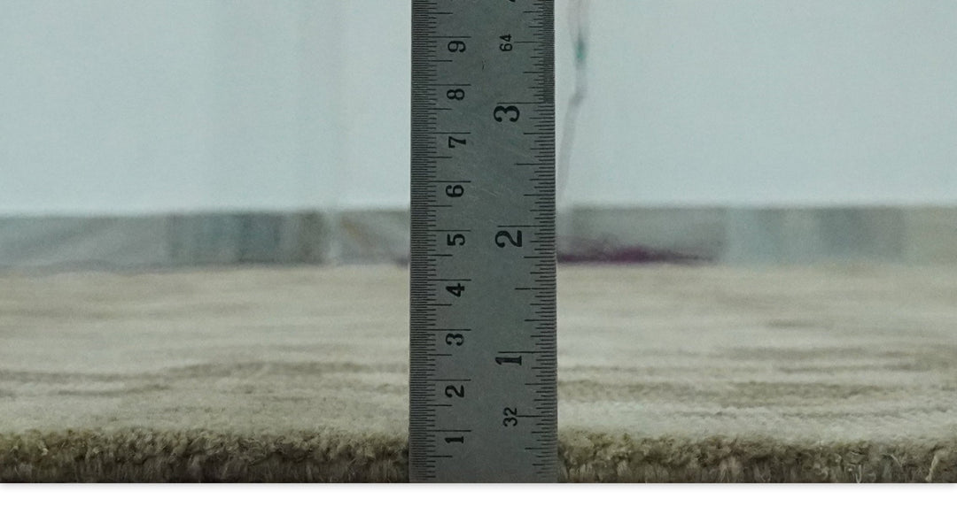 Modern Abstract Ivory, Olive and Beige Hand Knotted 6x9 wool and art silk Area Rug - The Rug Decor