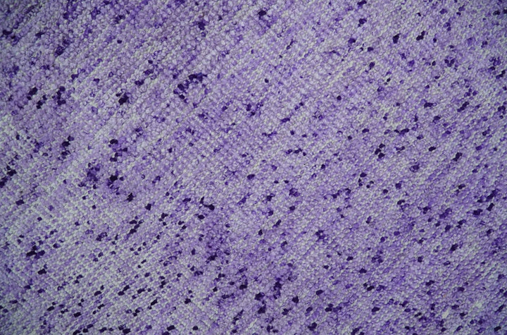 Modern Abstract Purple and Silver Hand knotted 8x10 Woven Art Silk Area Rug - The Rug Decor