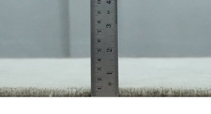 Modern Abstract Silver And Gray Hand knotted Art Silk Area Rug - The Rug Decor