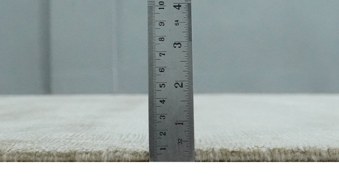 Modern Abstract Silver and Olive Hand knotted 6x9 Bamboo Silk Area Rug - The Rug Decor