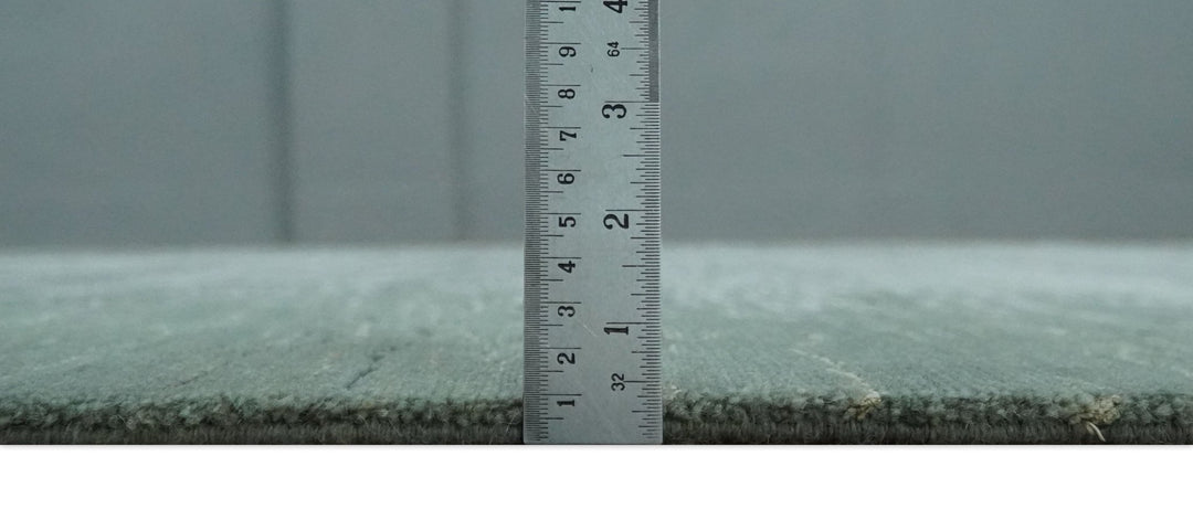 Modern Abstract Silver, Green and Charcoal Hand loom 6x9 wool and Bamboo Silk Area Rug - The Rug Decor