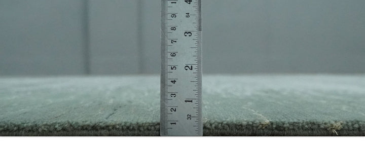 Modern Abstract Silver, Green and Charcoal Hand loom 6x9 wool and Bamboo Silk Area Rug - The Rug Decor