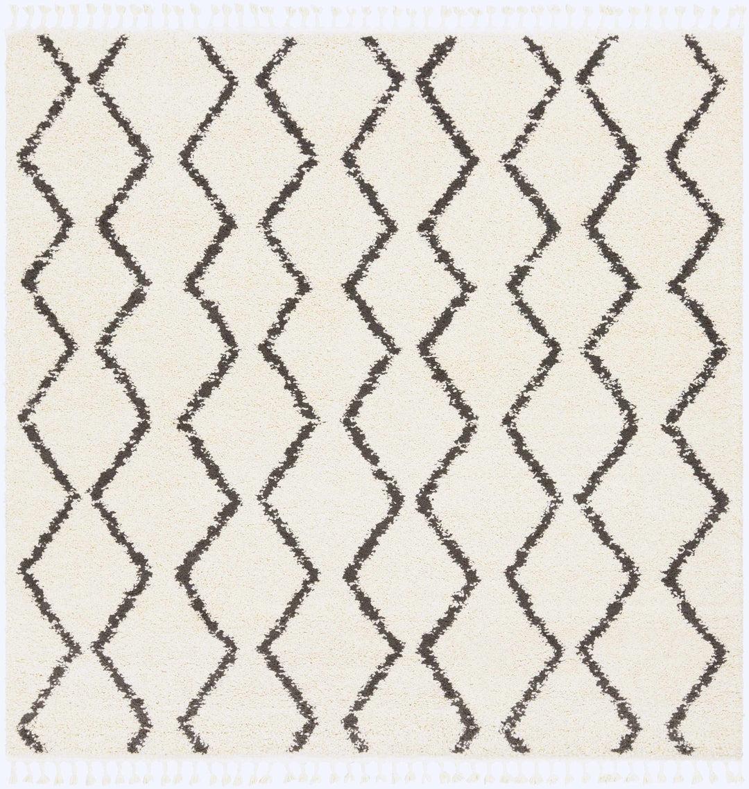 Modern Contemporary Beige and Charcoal Plush Pile Multi size Area Rug - The Rug Decor