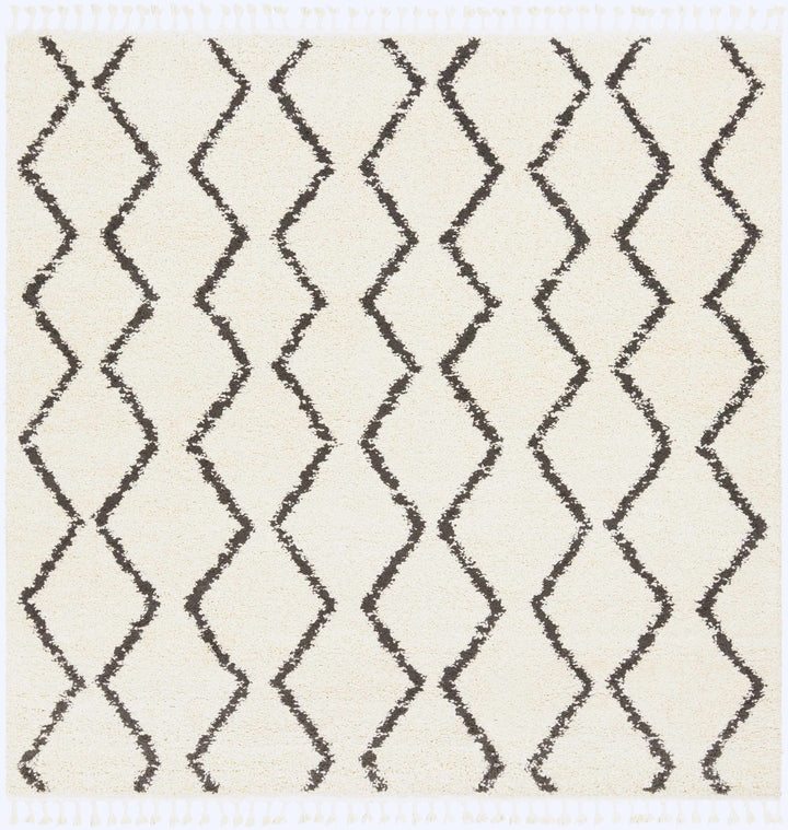 Modern Contemporary Beige and Charcoal Plush Pile Multi size Area Rug - The Rug Decor