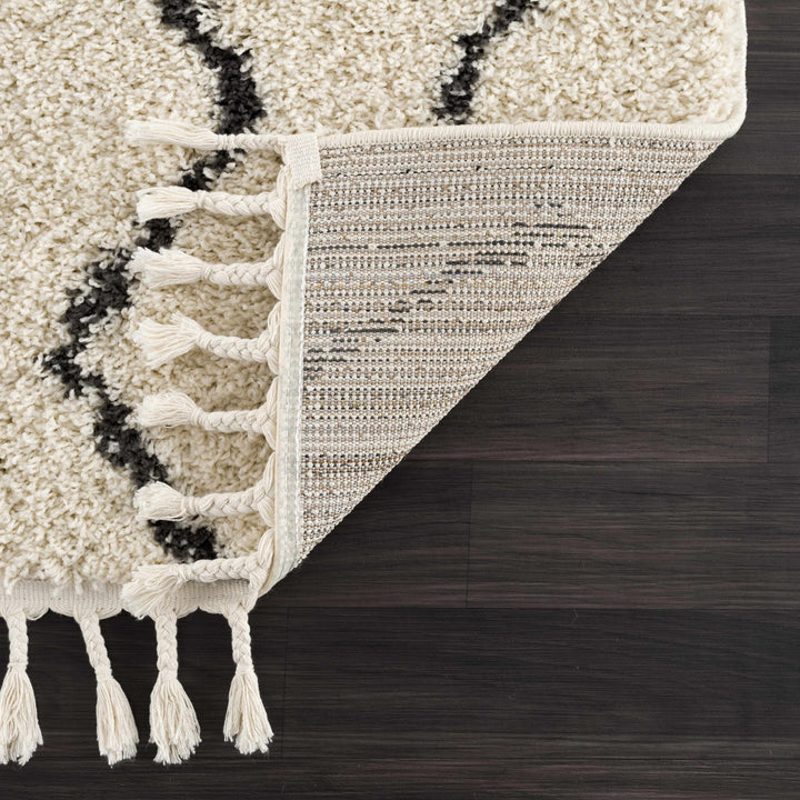 Modern Contemporary Beige and Charcoal Plush Pile Multi size Area Rug - The Rug Decor