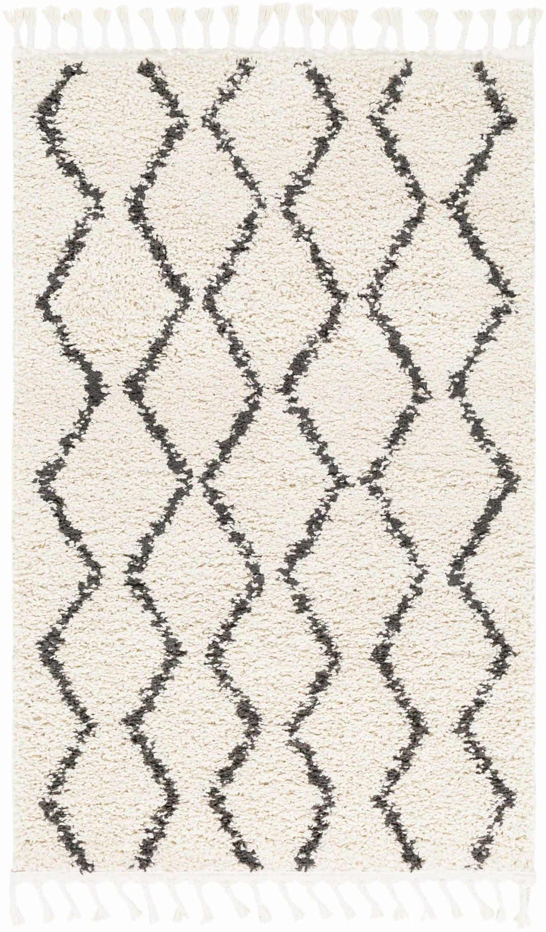 Modern Contemporary Beige and Charcoal Plush Pile Multi size Area Rug - The Rug Decor