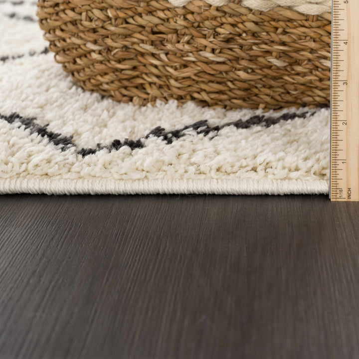 Modern Contemporary Beige and Charcoal Plush Pile Multi size Area Rug - The Rug Decor
