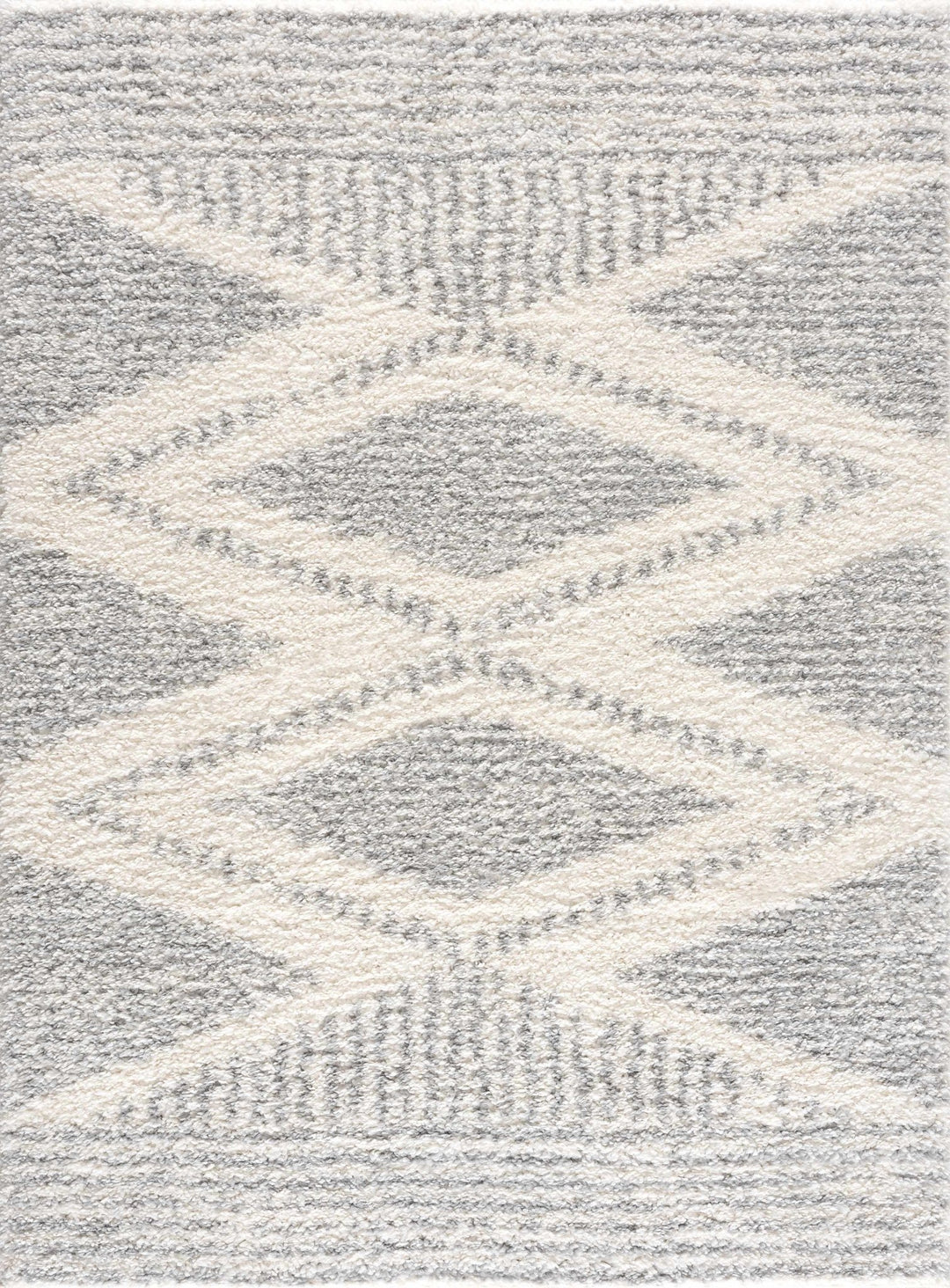 Modern Contemporary Beige and Gray Geometric Design Plush pile Area Rug - The Rug Decor