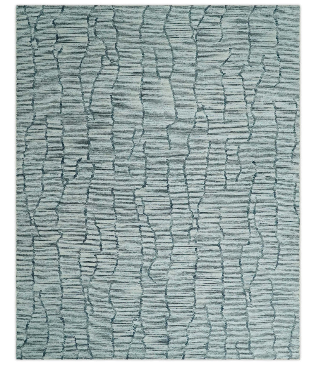 Modern Contemporary Multi Size 6x9, 8x10 and 9x12 Woolen White and Blue Hand Tufted Area Rug | CLO4 - The Rug Decor