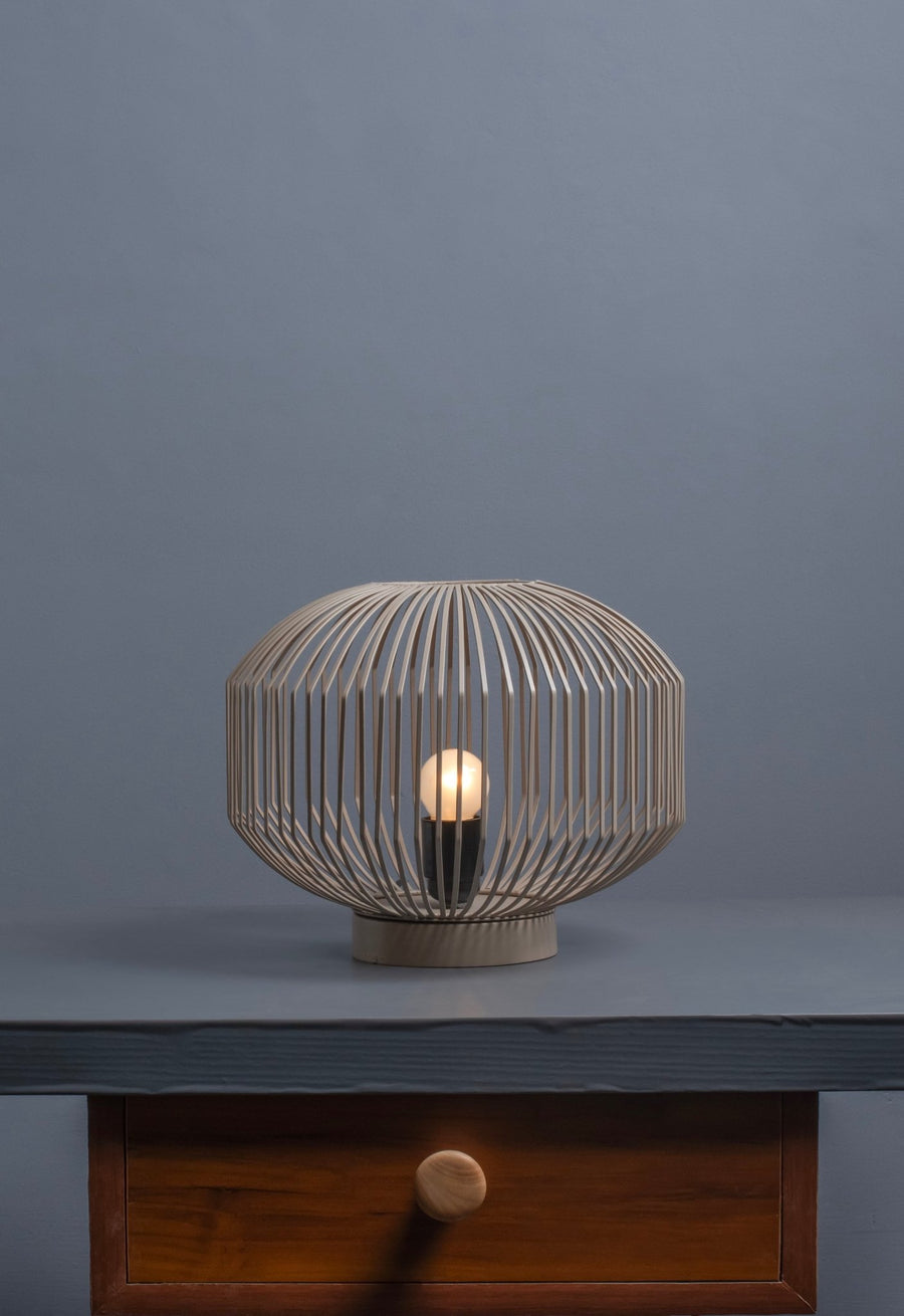Modern Contemporary Wire Caged Table Lamp - The Rug Decor