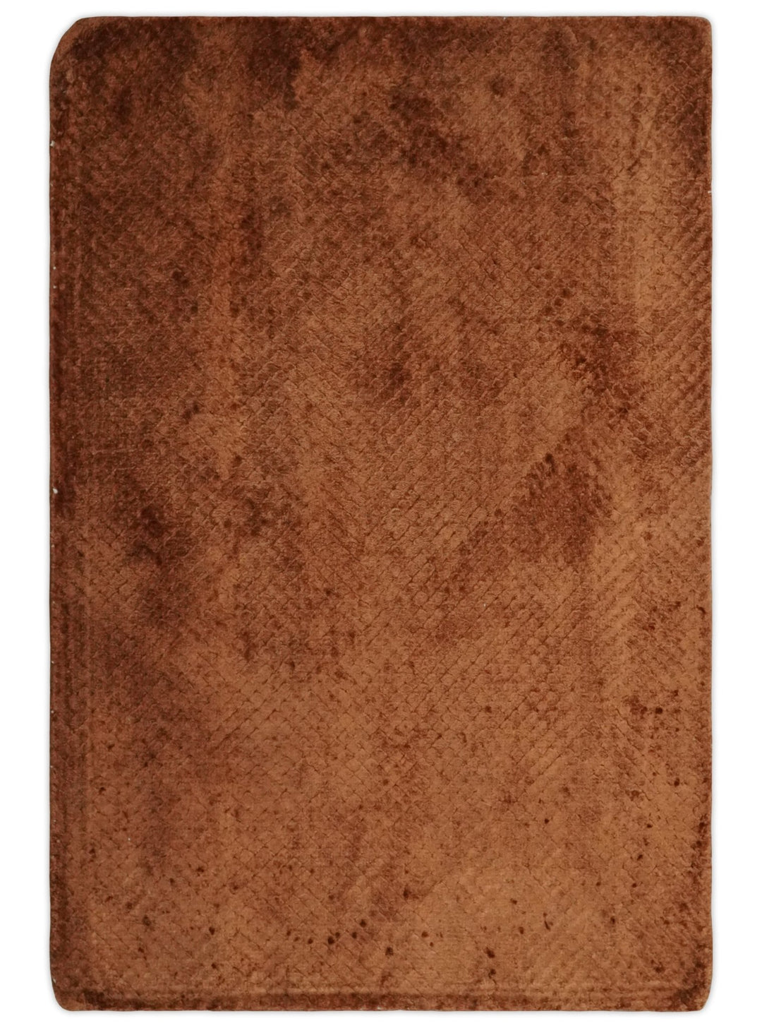 Modern Geometrical Cross Square Hand Made 2x3 Brown Art silk Area Rug - The Rug Decor