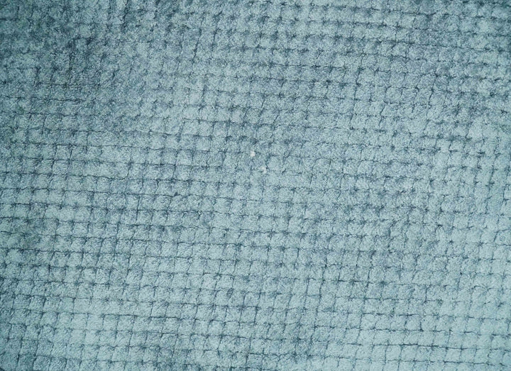 Modern Geometrical Cross Square Hand Made 2x4 Aqua Blue Art Silk Area Rug - The Rug Decor