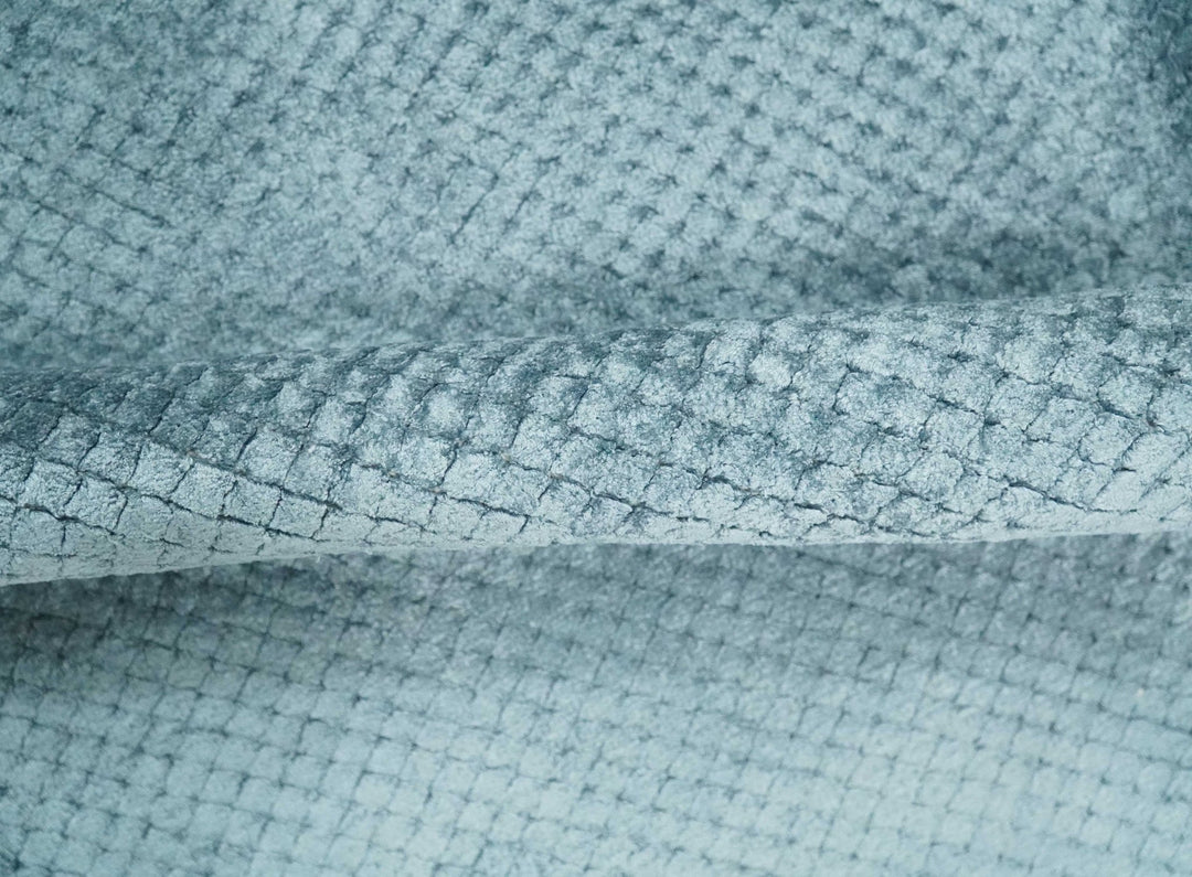 Modern Geometrical Cross Square Hand Made 2x4 Aqua Blue Art Silk Area Rug - The Rug Decor