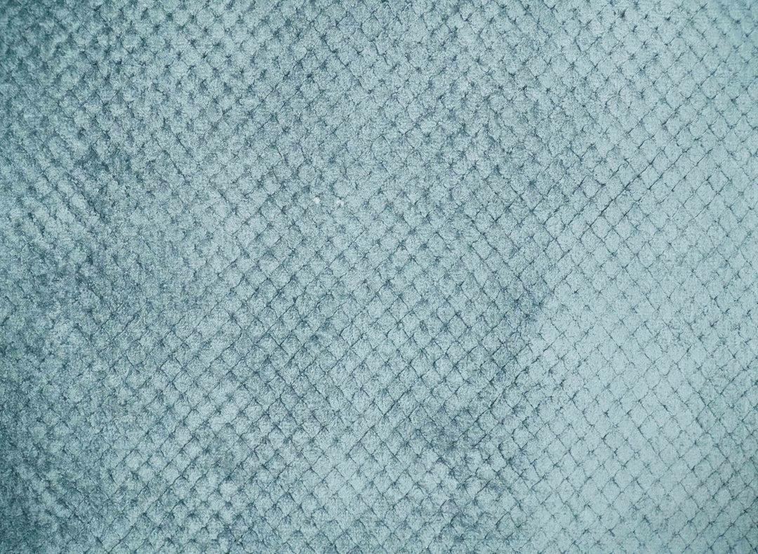 Modern Geometrical Cross Square Hand Made 2x4 Aqua Blue Art Silk Area Rug - The Rug Decor