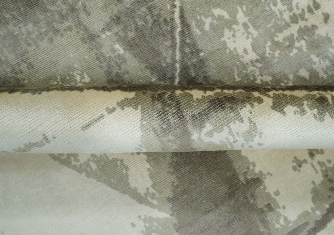 Modern Geometrical Diamond Cut Design Beige and Gray 5x8 Hand loom Viscose Area Rug - The Rug Decor