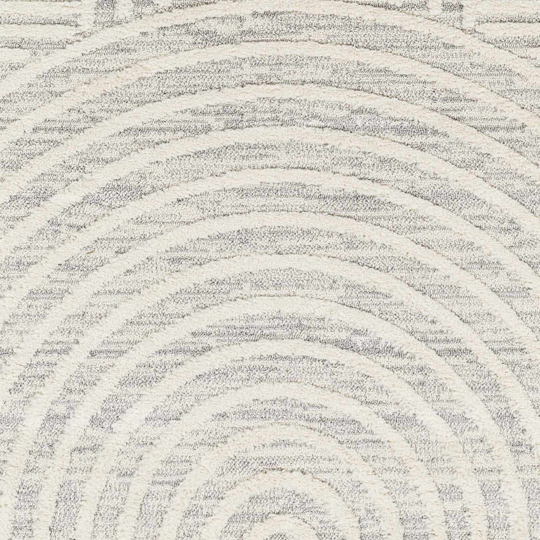 Modern Geometrical stripes Texture Beige high low Area Rug - The Rug Decor