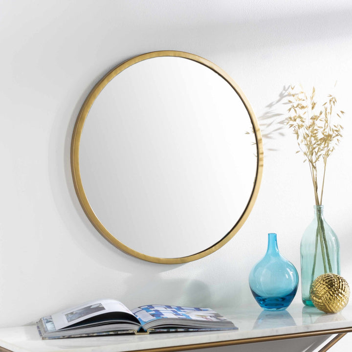 Modern Golden Ring Wall Mirror Round Prefect for Home Decor - The Rug Decor